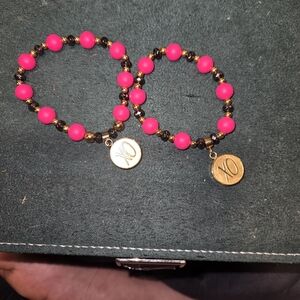 Rustic Cuff Pink and Gold XO Bracelet Mommy And Me Set